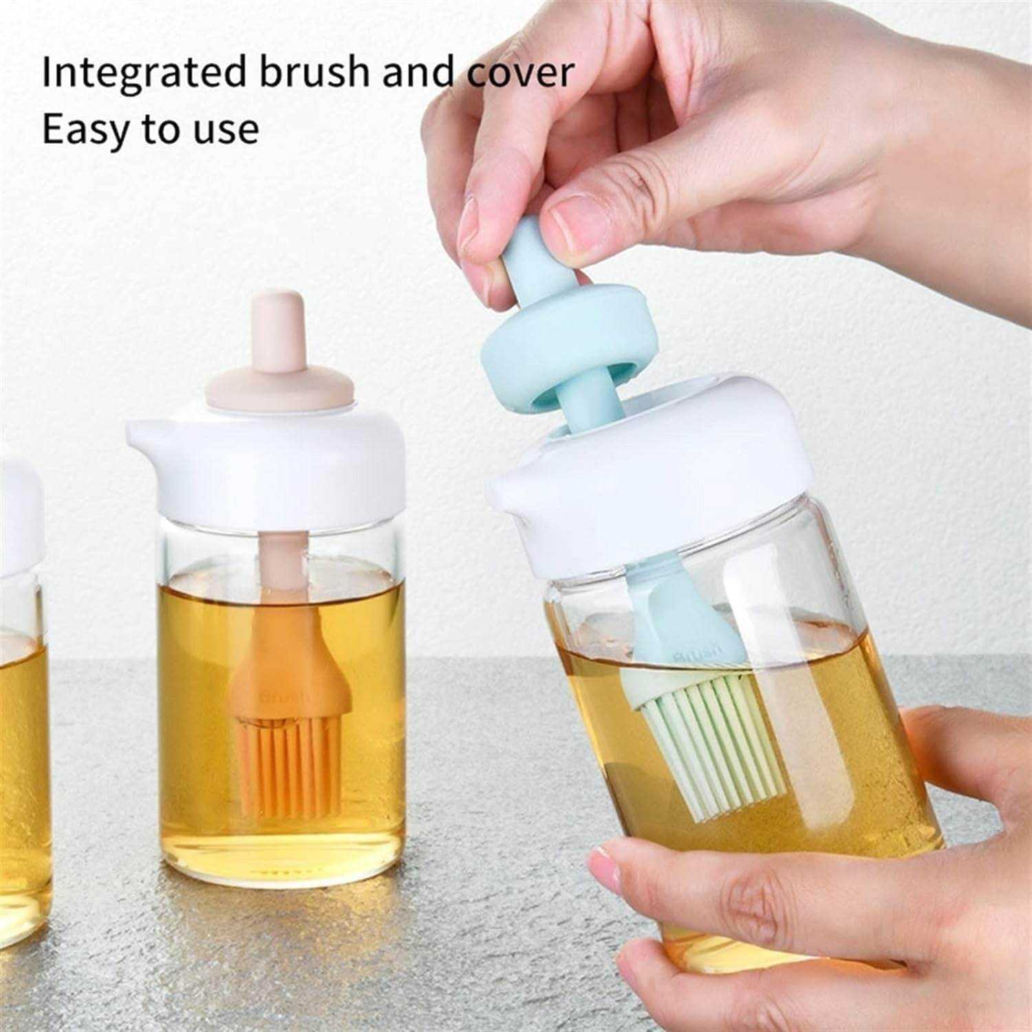 2in1 Oil Dispenser Bottle With Brush - DMC Wholesale
