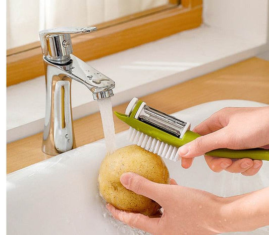 Multifunctional Vegetable Peeler With Cleaning Brush - DMC Wholesale