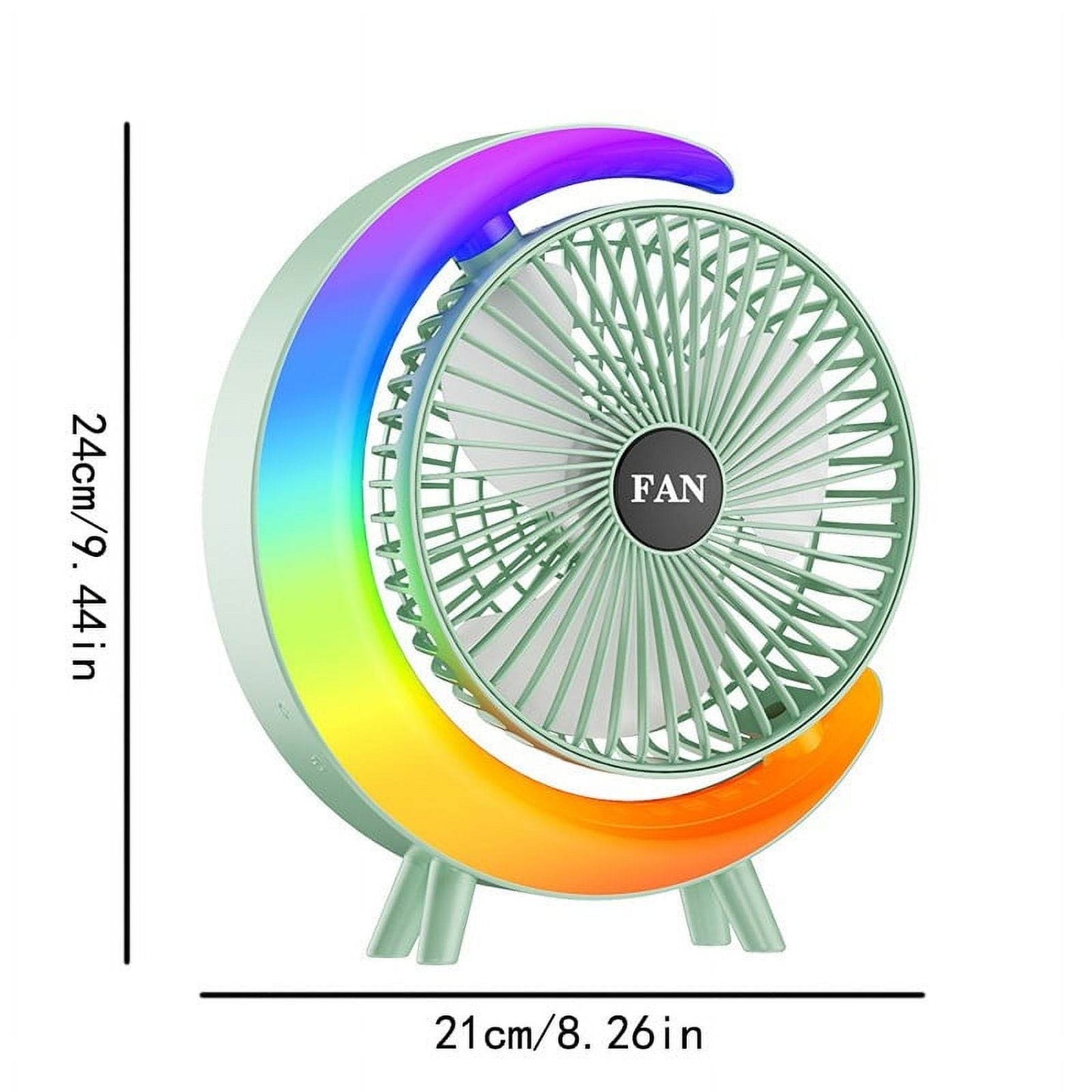 Colorful Running Lights Desktop Fan - DMC Wholesale