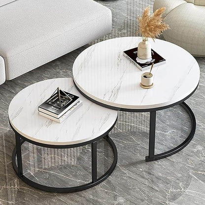 Round Coffee Table Set (2 pcs)(70x43.5cm)(50x39.5cm) - DMC Wholesale