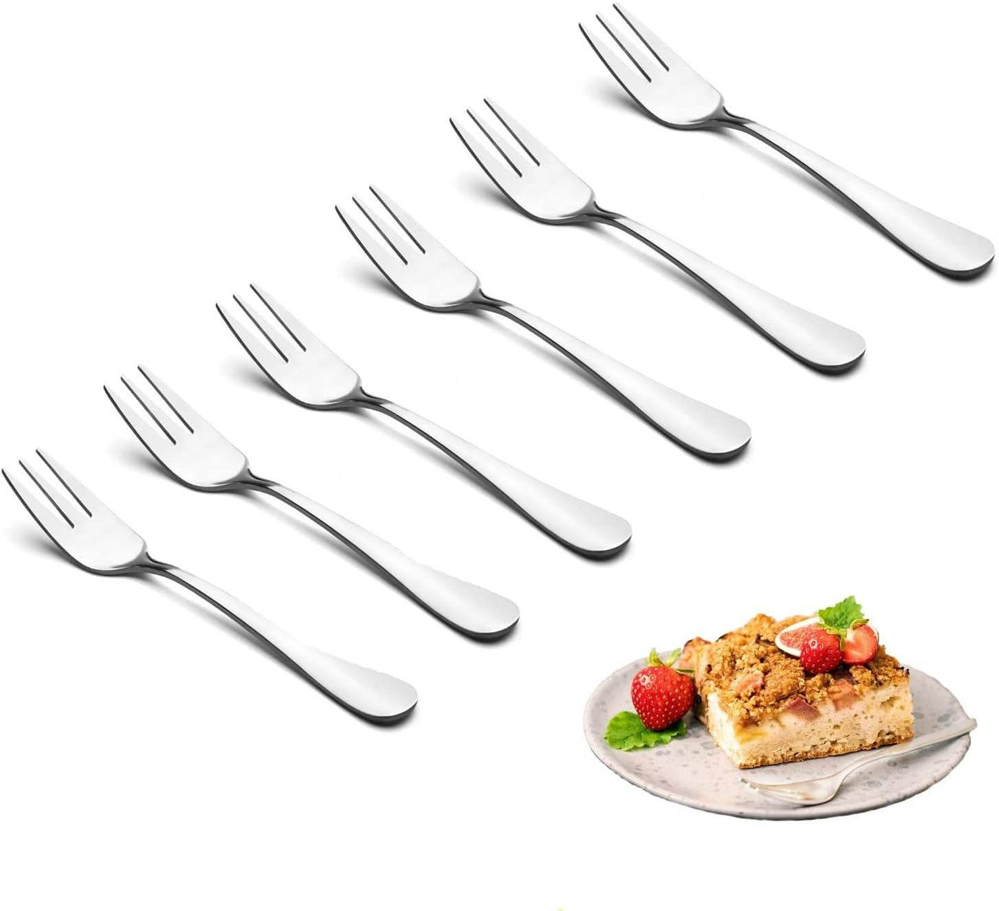 Stainless Steel Cake Fork Set (6 pcs) - DMC Wholesale