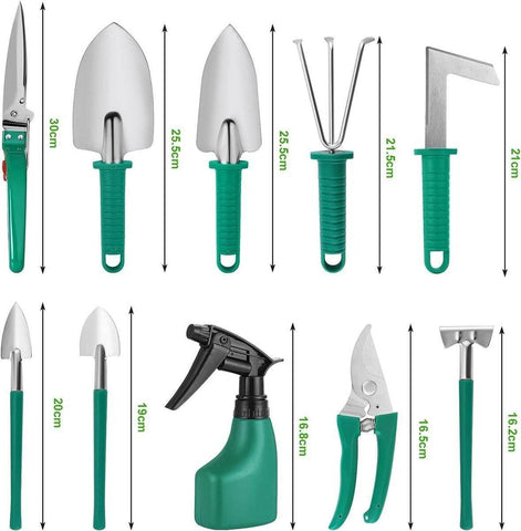 Multifunctional Garden Hand Tool Set (10 pcs) - Alt View
