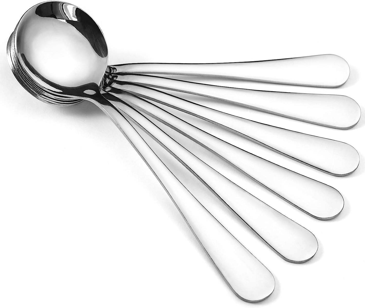 Stainless Steel Soup Spoon Set (6 pcs) - DMC Wholesale
