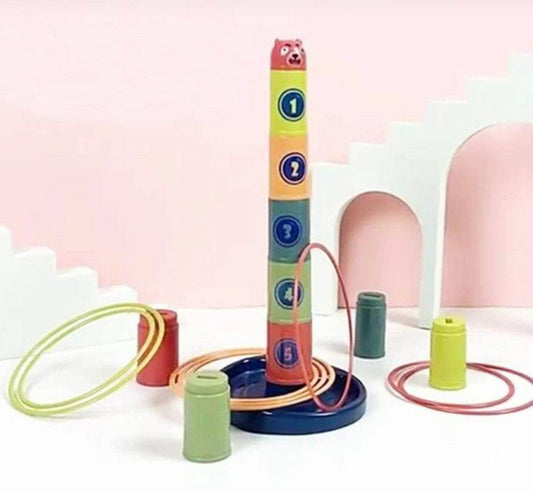 Plastic Cup Stacking Throwing Ring (14pcs) - DMC Wholesale
