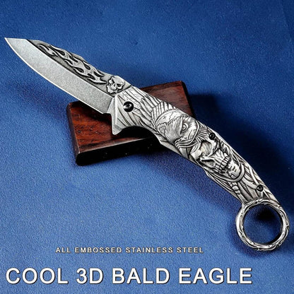 Plated Titanium Folding Knife - DMC Wholesale