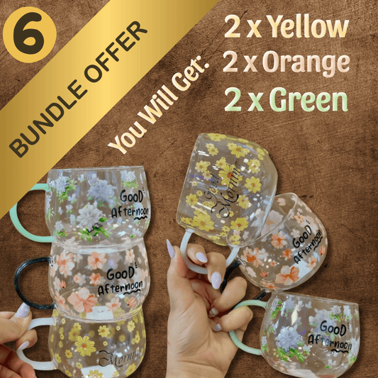 Single Wall Glass Mug (6 pcs) - DMC Wholesale