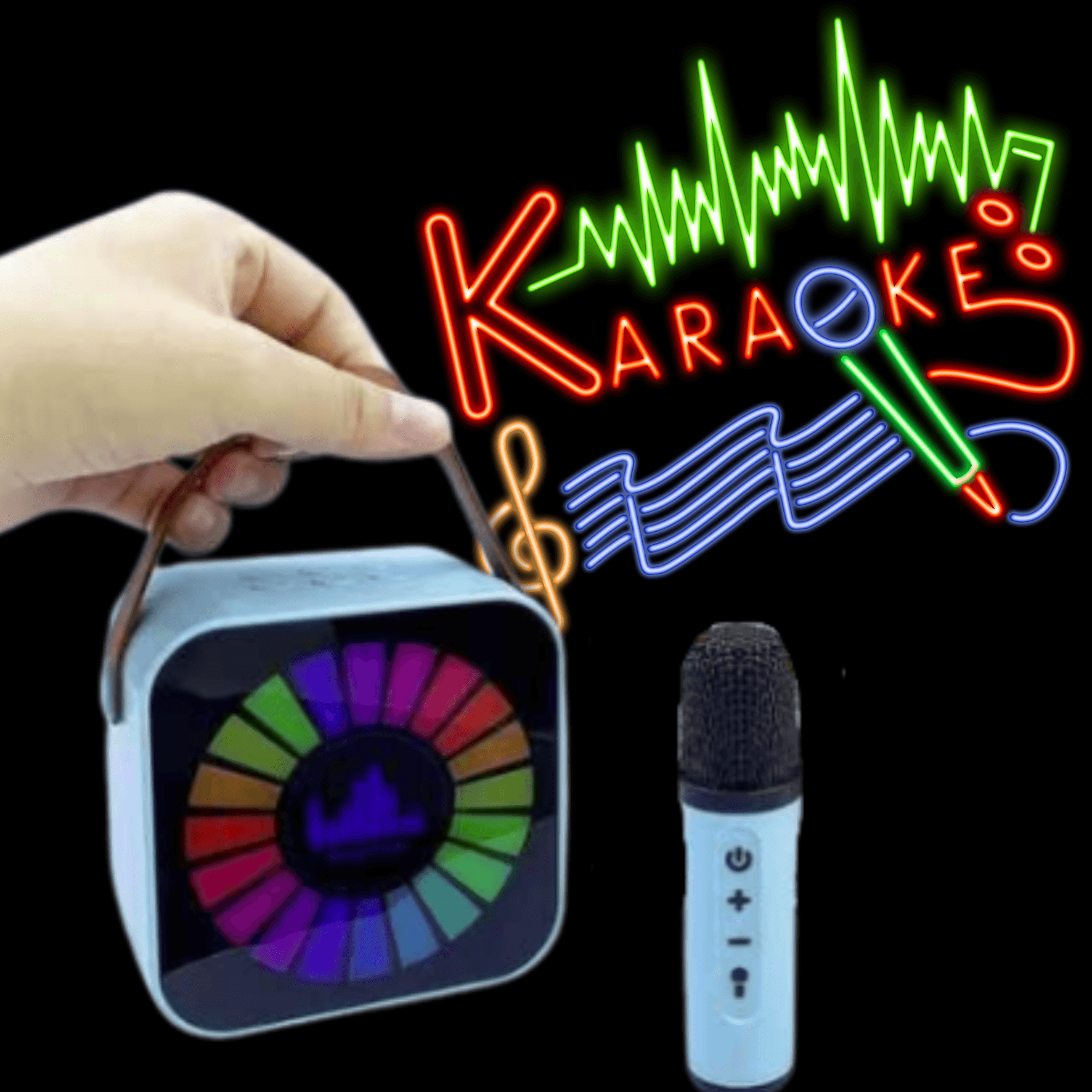 RGB Light for Bluetooth Karaoke Speaker (2 mics included) - DMC Wholesale