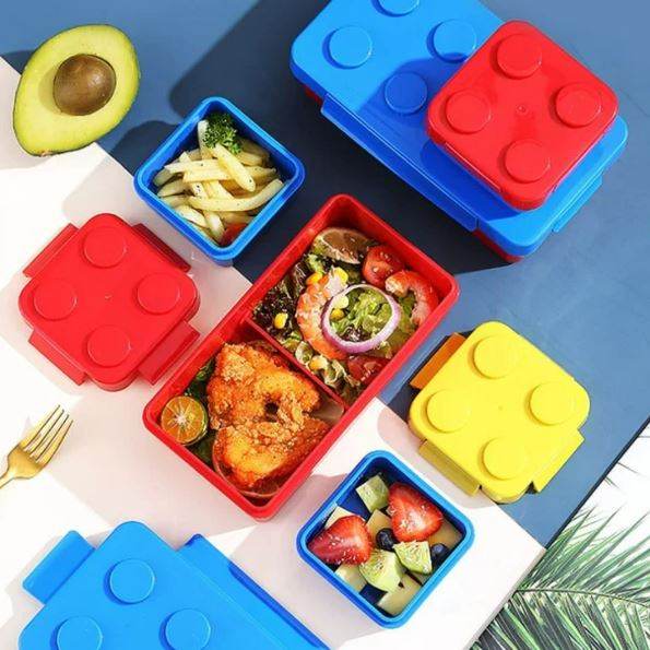 Building Block Stackable Lunch Box Set - DMC Wholesale