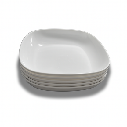 Rounded Square Melamine Bowls (20cm)(6 pcs)