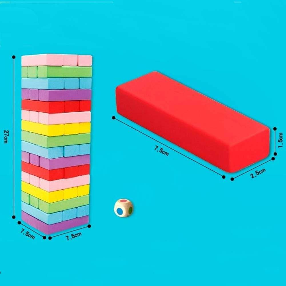 Wooden Stacking Tumbling Tower Blocks (Colourful) - DMC Wholesale