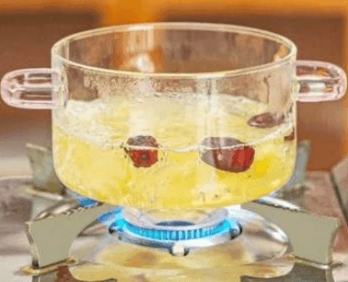 Clear Heat-Resistant Glass Simmer Pot (3.2L) - Alt View