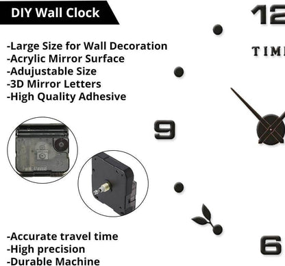 DIY Modern Bird 3D Wall Clock (Black)(60-70cm) - DMC Wholesale