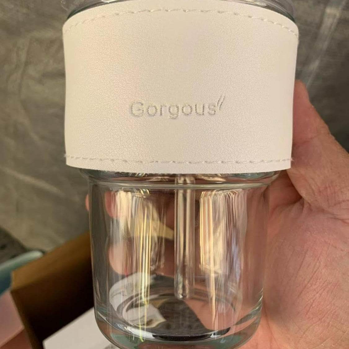 Protective Sleeve Glass Tumbler (White)(400ml)(Each) - DMC Wholesale