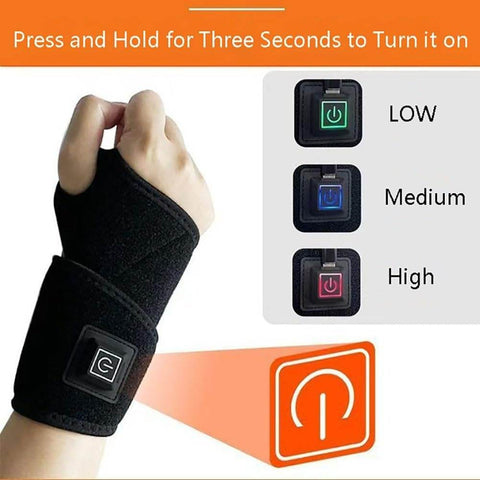 Adjustable USB Heating Wrist Brace - Alt View