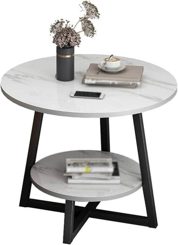 Luxury Super Sturdy Side Table (2 tier)(40x40x55 cm) - Alt View