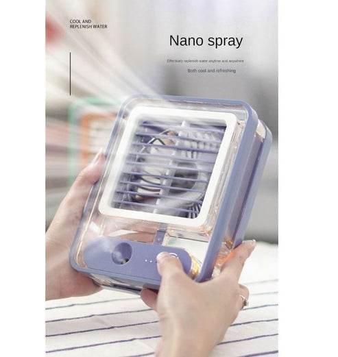 Water Cooled Desk Fan, With Humidifier Spray - DMC Wholesale