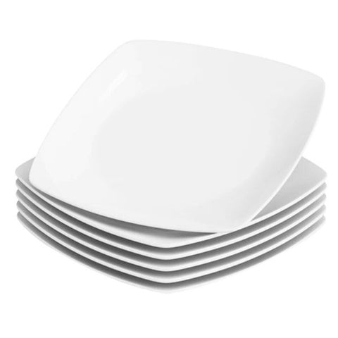Rounded Square Melamine Plates (Medium)(19cm)(6pcs) - Alt View