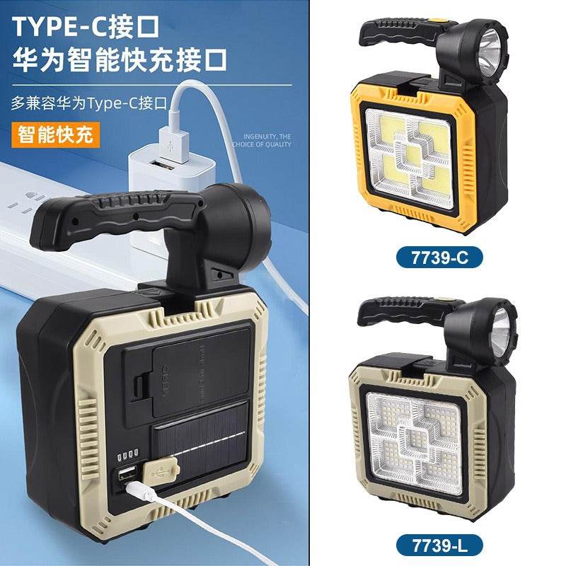 Solar Portable Searchlight with Built-in Tool Kit - DMC Wholesale