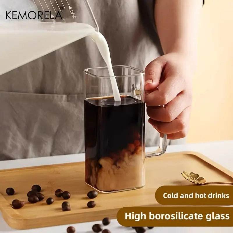 Colour-Tinted Glass Tumbler With Wooden Lid (380ml)(Each) - DMC Wholesale