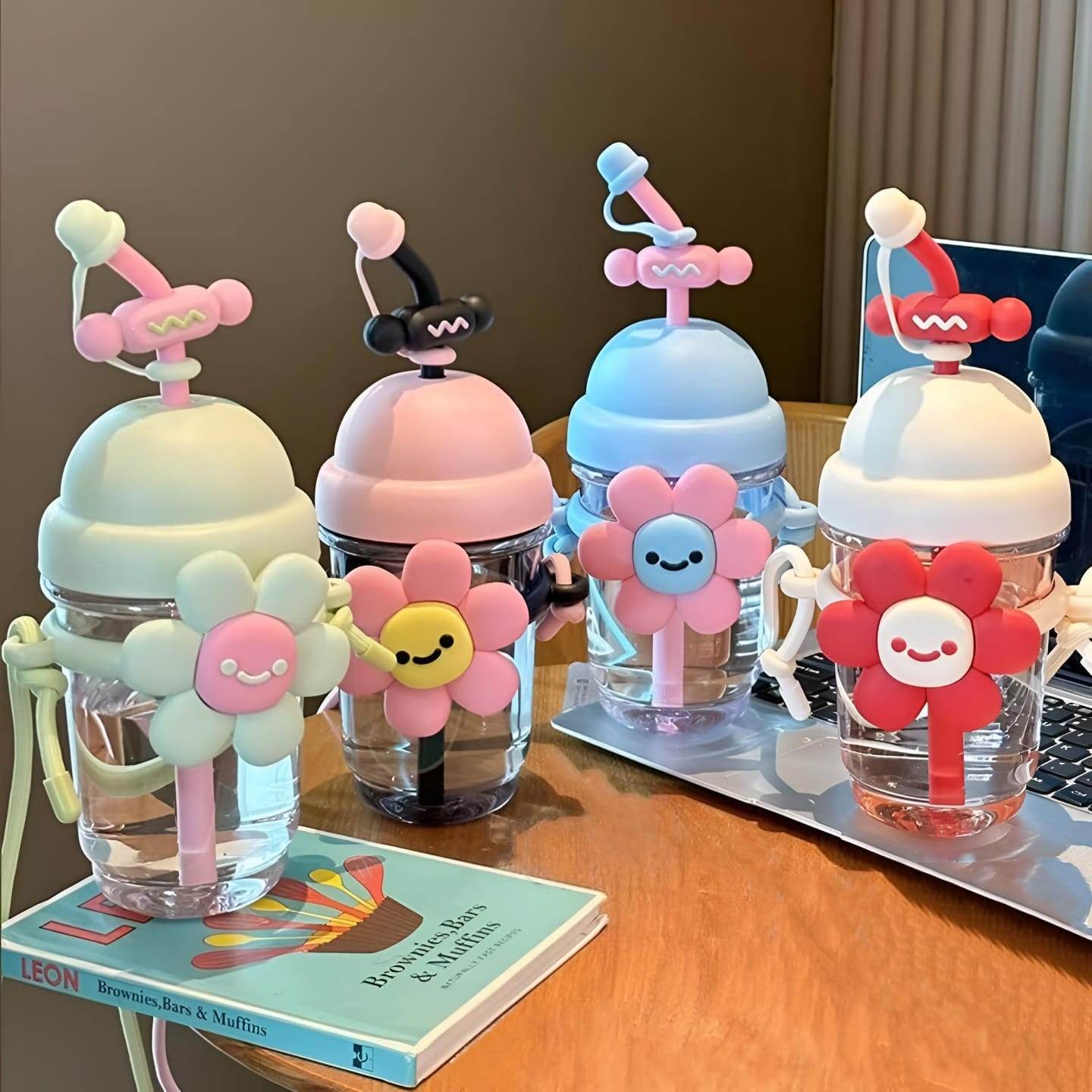 Flower Drinking Bottle (470ml) - DMC Wholesale