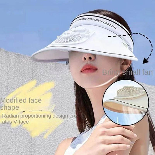 Charging Cylinder Shading Sunscreen Fan Hat - DMC Wholesale