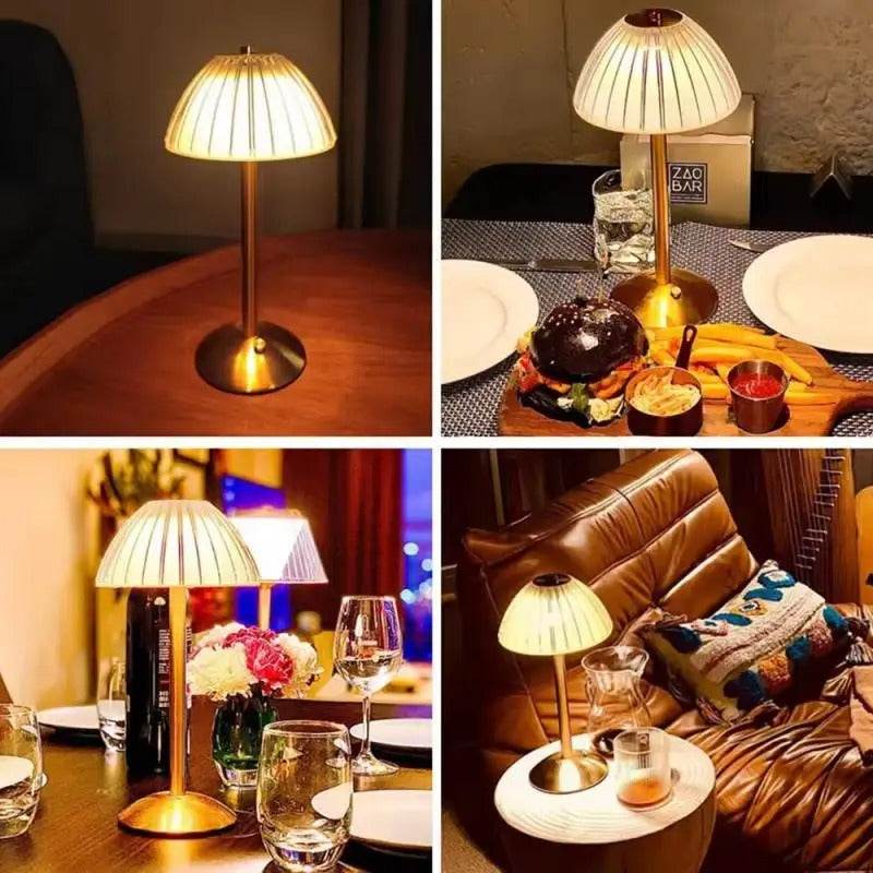 Rechargeable Vintage Metal Table Lamp (30cm x 15cm) - DMC Wholesale