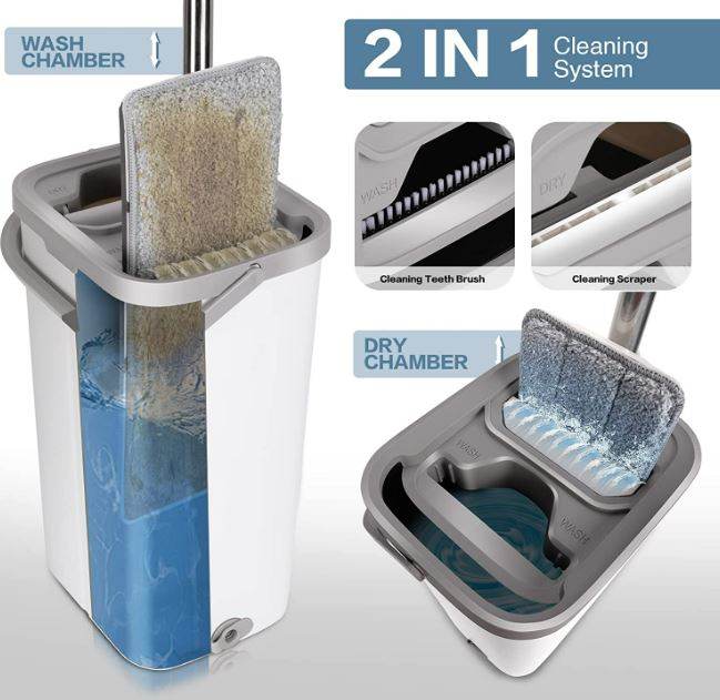 2in1 Microfiber Scratch Cleaning Mop - DMC Wholesale