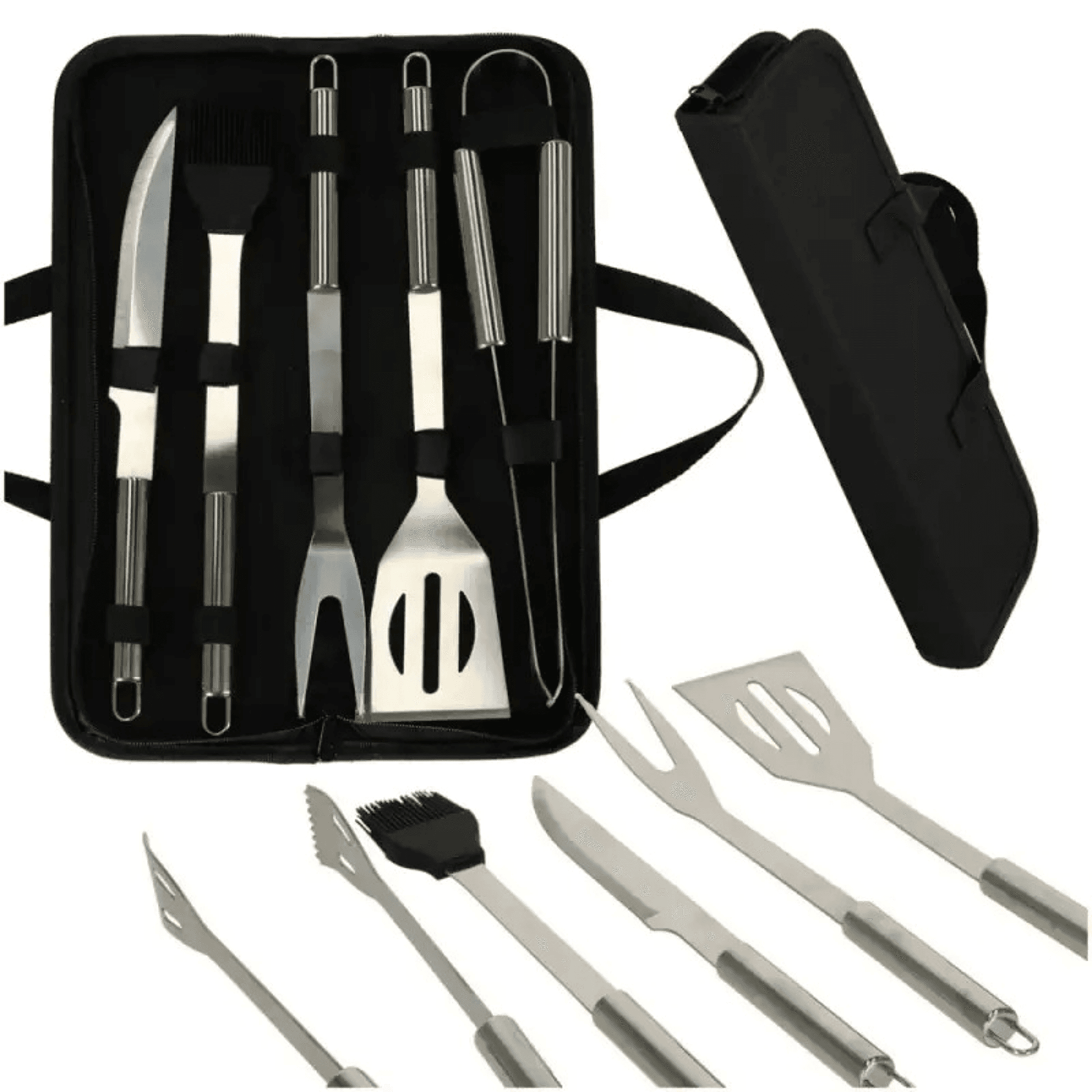 Camping Braai BBQ Tool Set With Case (6 pcs) - DMC Wholesale