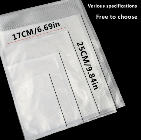 Embossed Vacuum Sealer Freezer Bags (Small)(50 pcs) - DMC Wholesale