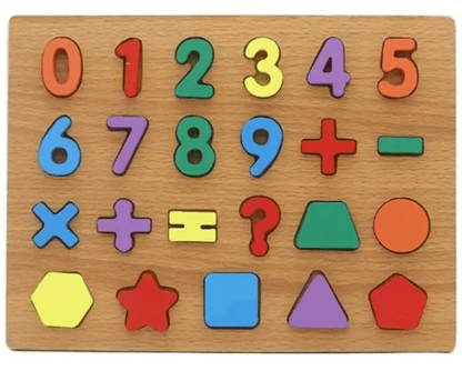 Wooden Number And Shape Puzzle - DMC Wholesale