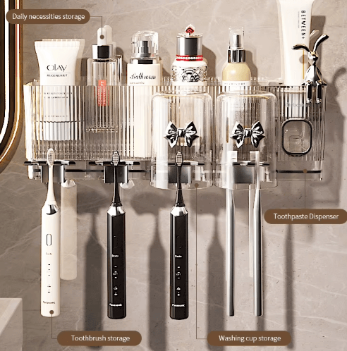 Toothbrush And Cosmetic Holder (With Gargle Cups) - DMC Wholesale