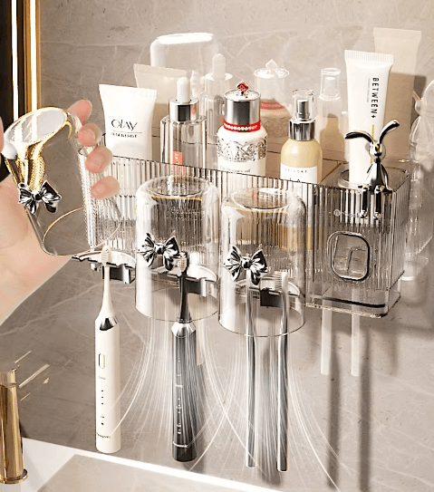 Toothbrush And Cosmetic Holder (With Gargle Cups) - DMC Wholesale