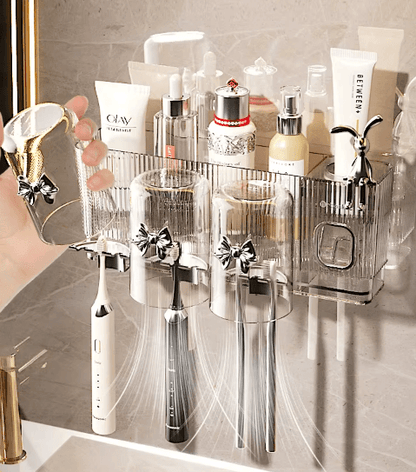 Toothbrush And Cosmetic Holder (With Gargle Cups) - DMC Wholesale