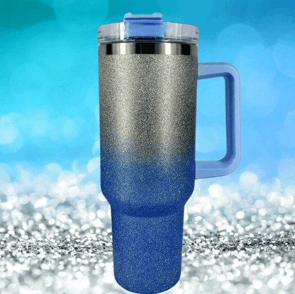 Stainless Steel Vacuum Insulated Glitter Tumbler with Lid (1200ml) - DMC Wholesale