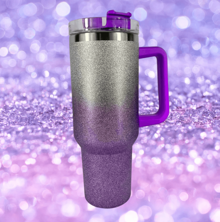 Stainless Steel Vacuum Insulated Glitter Tumbler with Lid (1200ml) - DMC Wholesale