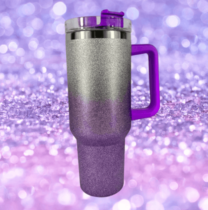 Stainless Steel Vacuum Insulated Glitter Tumbler with Lid (1200ml) - DMC Wholesale