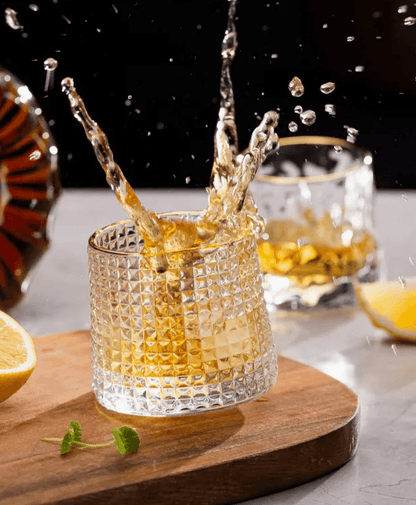 Golden Edged Dancing Glass Set (150ml)(6 pcs) - DMC Wholesale