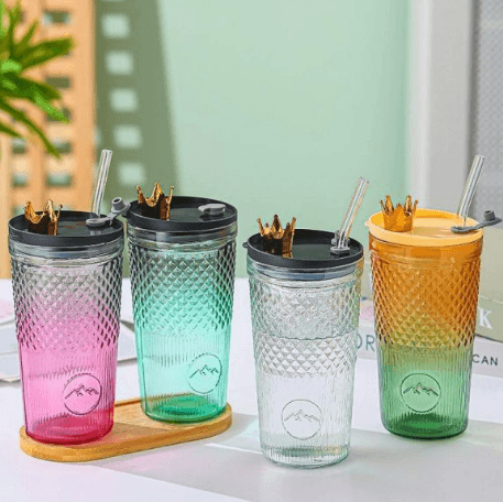 Golden Crown Glass Tumbler (600ml)(Each) - DMC Wholesale
