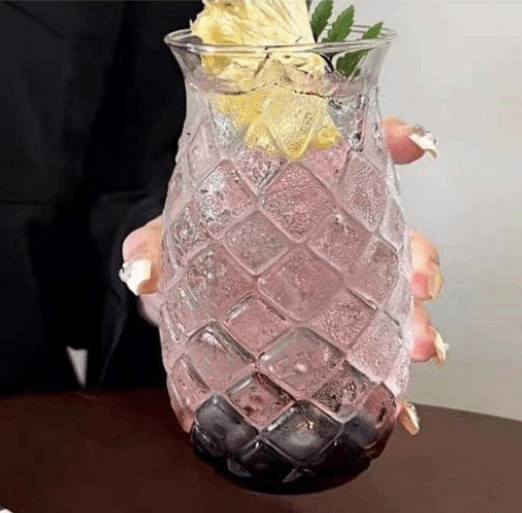 Pineapple Drinking Glass (450ml)(Each) - DMC Wholesale