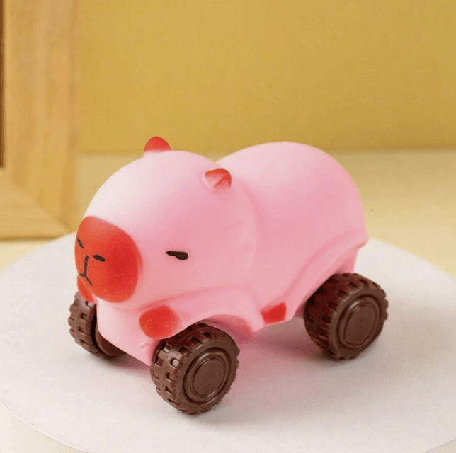 Stretchy Capybara Animal Wheeled Toy (Each) - DMC Wholesale