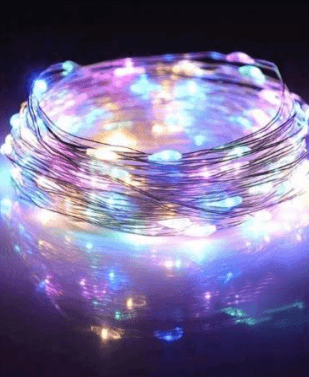 Solar Powered String Lights (100L)(12m)(Coper Wire) (Multi-Colour) - DMC Wholesale