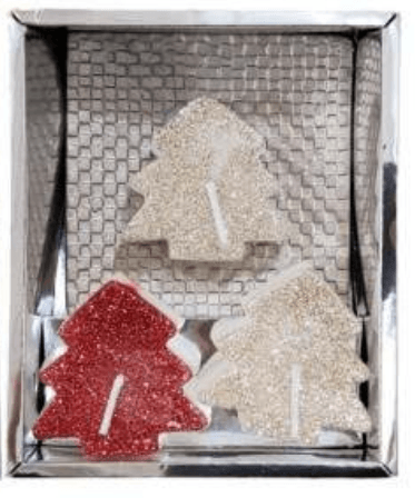 Mini Christmas Unscented Tealights Set 4 (4 pcs)(10x12x4cm) - DMC Wholesale