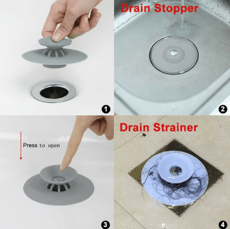 Dual Purpose Drain Stop and Hair Catcher - DMC Wholesale