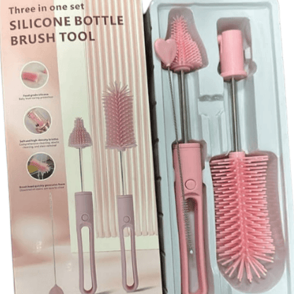 3in1 Silicone Bottle Brush Tool - DMC Wholesale
