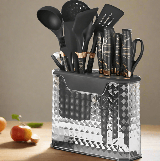 Utensil and Knife Block Set (16 pcs) - DMC Wholesale