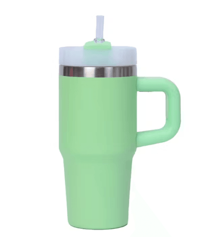 Mini Stainless Steel Flask with Handle and Straw (600ml) - DMC Wholesale