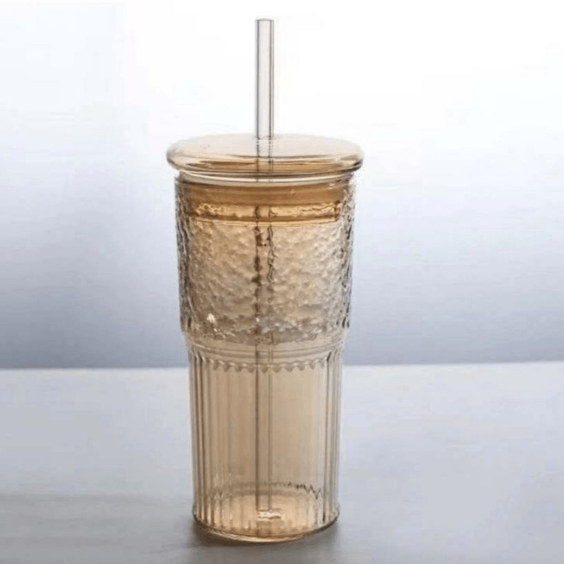 Sculptural Rippled Glass Tumbler(600ml)(Each) - DMC Wholesale