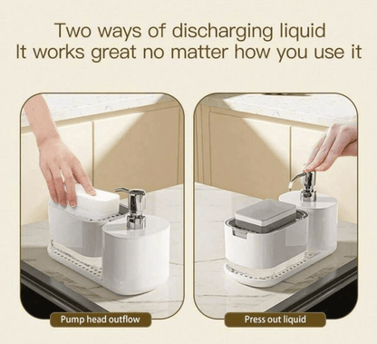 Kitchen Soap Dispenser Set with Tray and Sponge Holder - DMC Wholesale