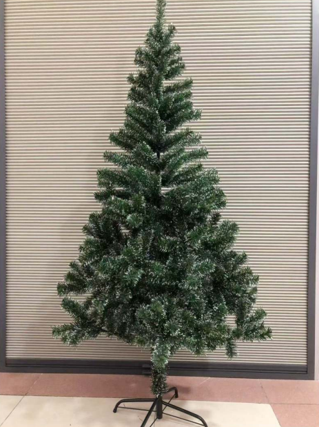 Green Artificial Christmas Tree With Frosted Tips (210cm)