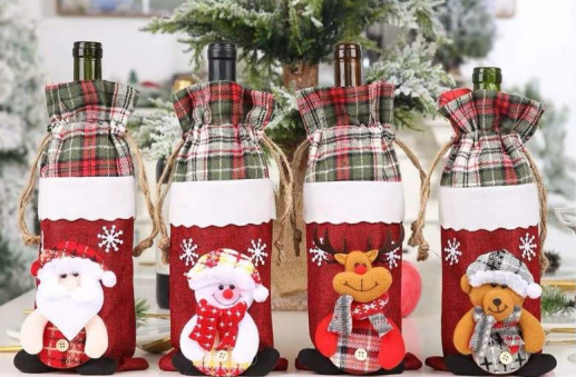 Classy 3D Christmas Wine Bottle Cover (12 pcs)